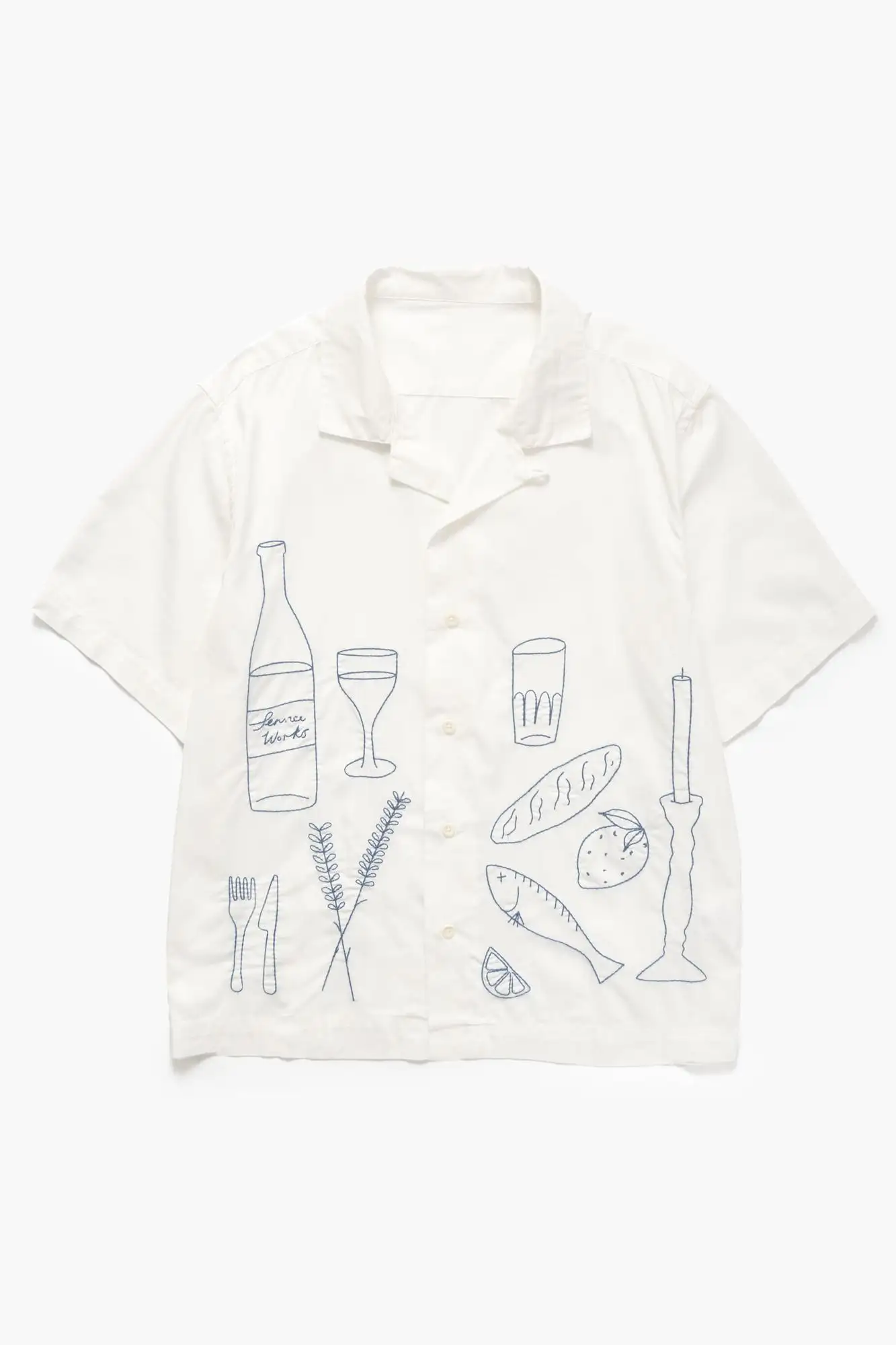 Short Manga Shirt White Service Works