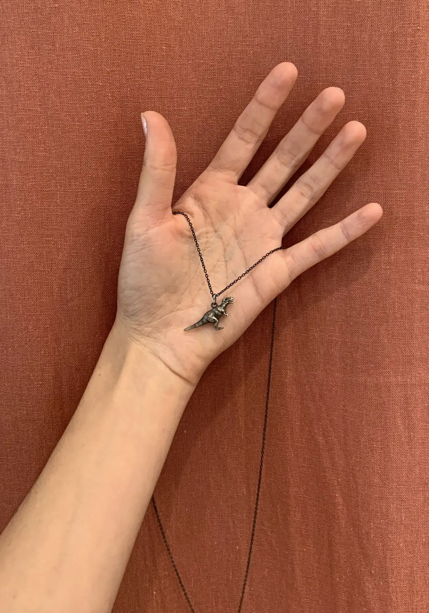 Vieja silver dino pendants