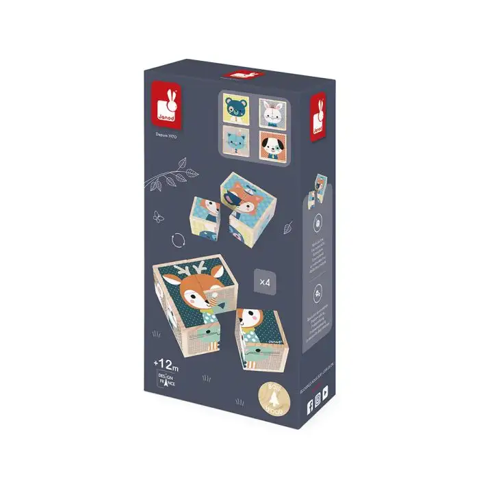 Forest Animal Cubes 4 pieces Janod