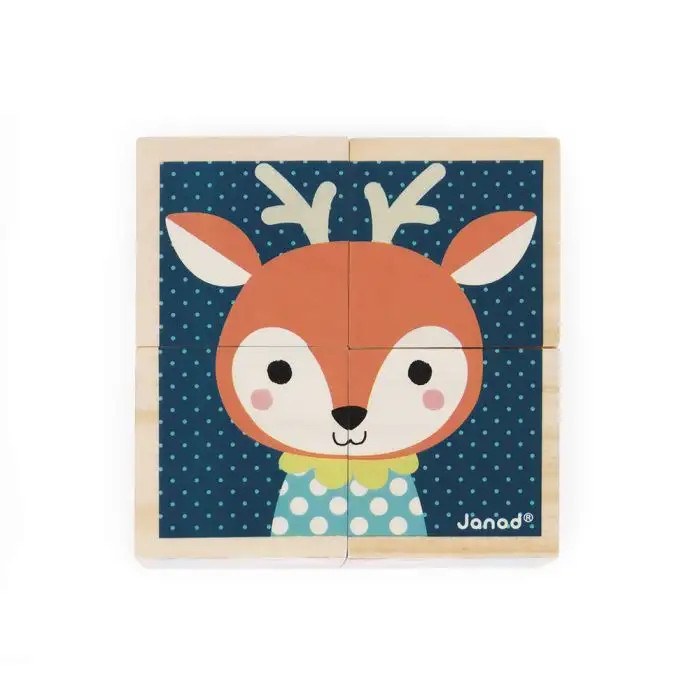 Forest Animal Cubes 4 pieces Janod - Image 2