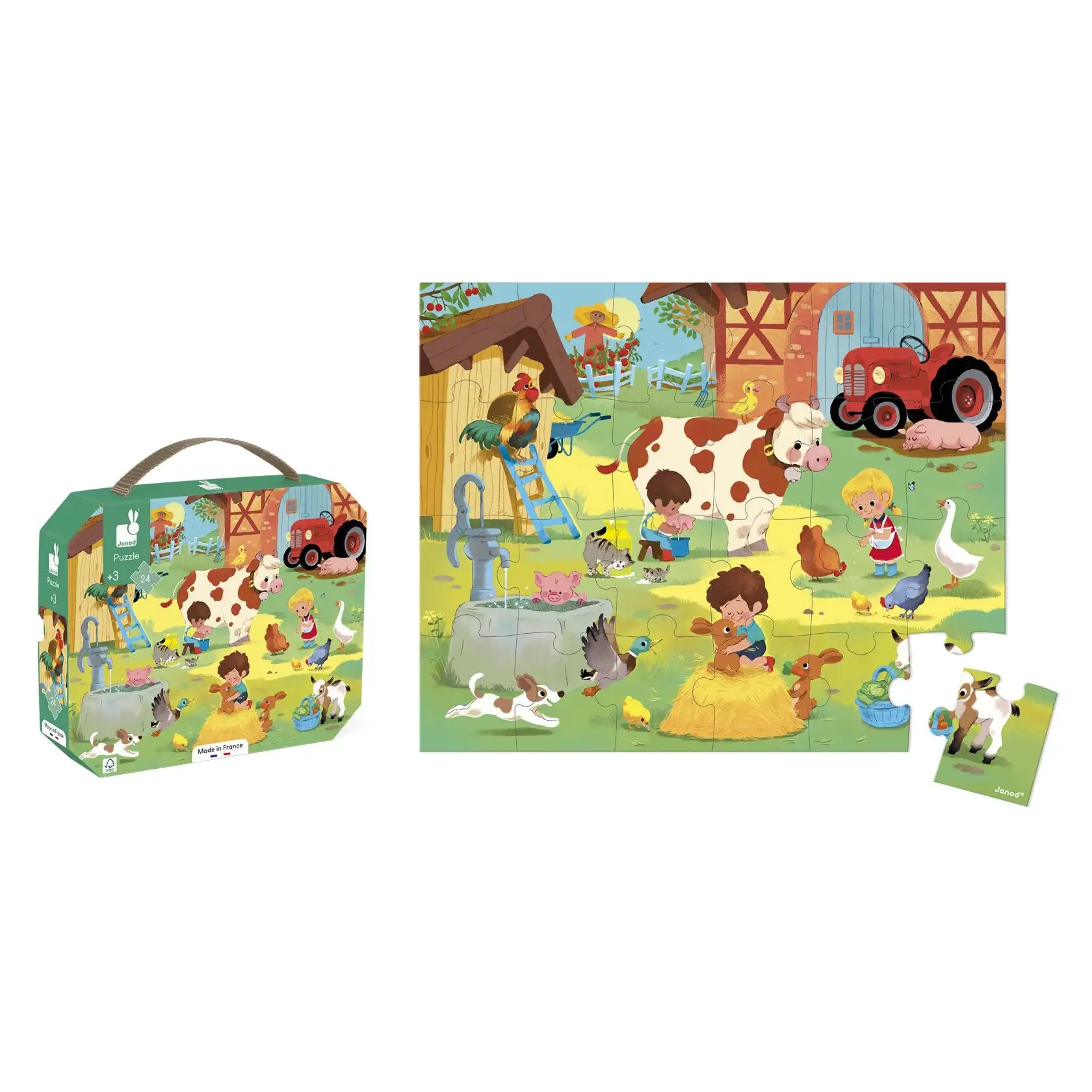 Puzzle one day on the farm - 24 Janod pieces