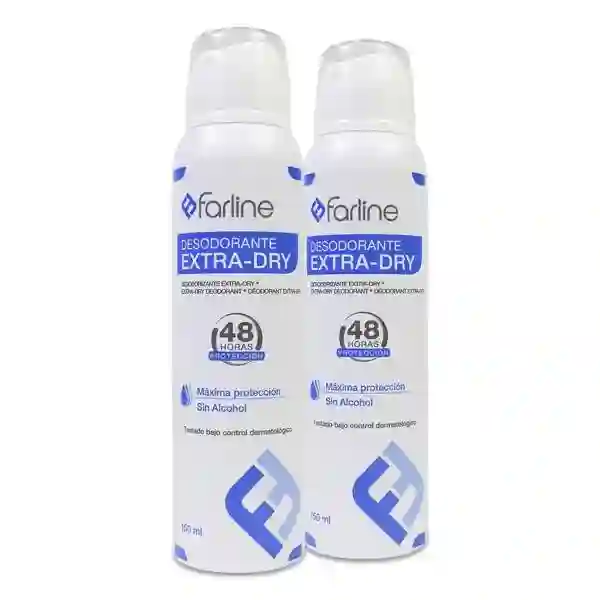 Farline Desodorante Spray Extra-Dry 48H 2X150Ml