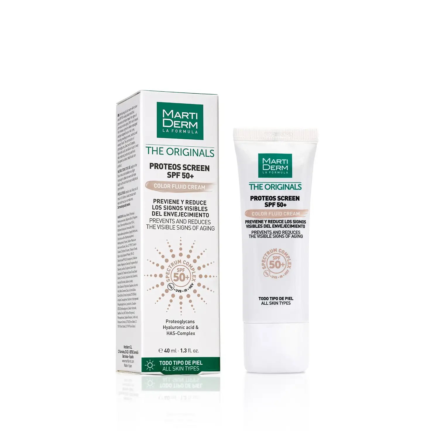 Martiderm Proteos Screen SPF 50+ Fluido Color 40 ml