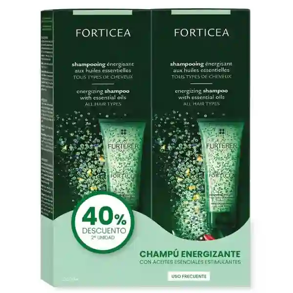 RENÉ FURTERER PACK FORTICEA Shampoo 2 x 200 ml 2nd unit -40% Dto