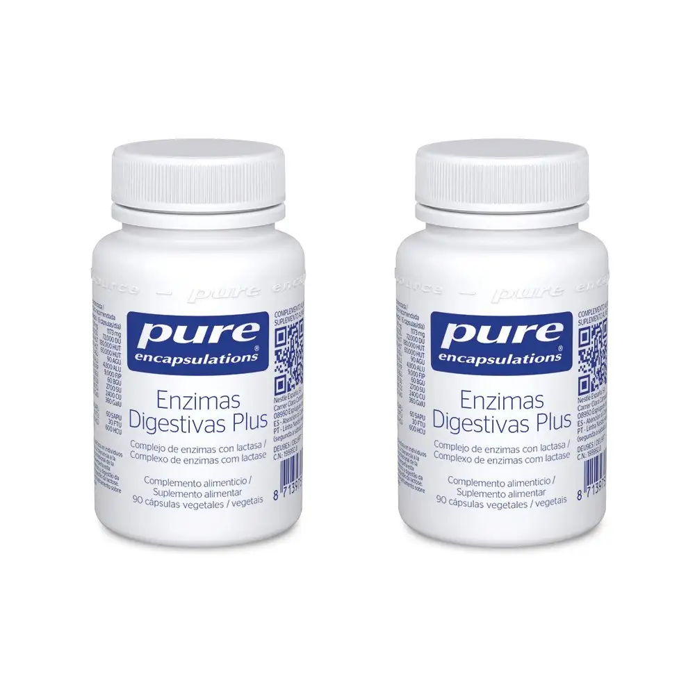 PURE ENCAPSULATIONS DIGESTIVE ENZYMES PLUS 2x90 CAPSULAS DUPRO!