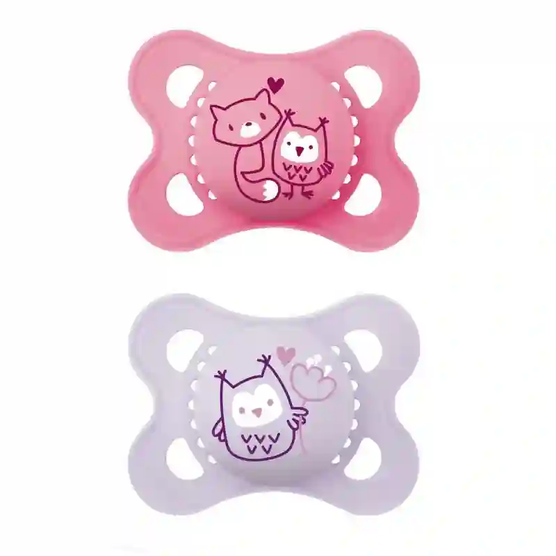 Mam Chupete originates pure silicone 2-6 m pink