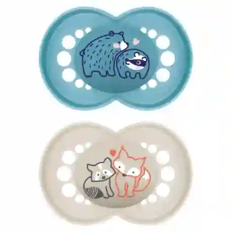 Original Pure Silicone Mam Mam Chupete +6m Blue