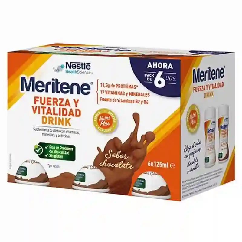 Meritene Drink Chocolate 6 units of 125 ml