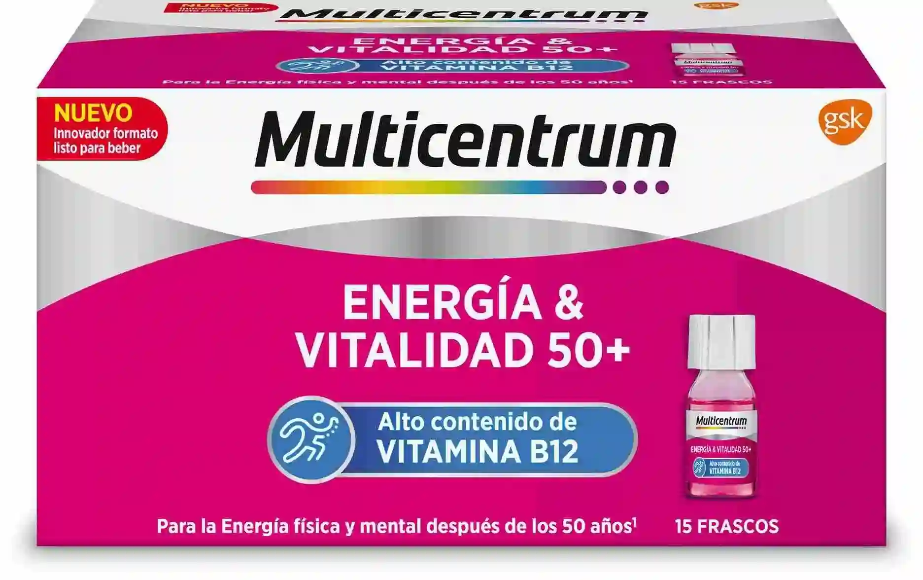 Multicentrum Energía & Vitalidad 50+ 15 frascos