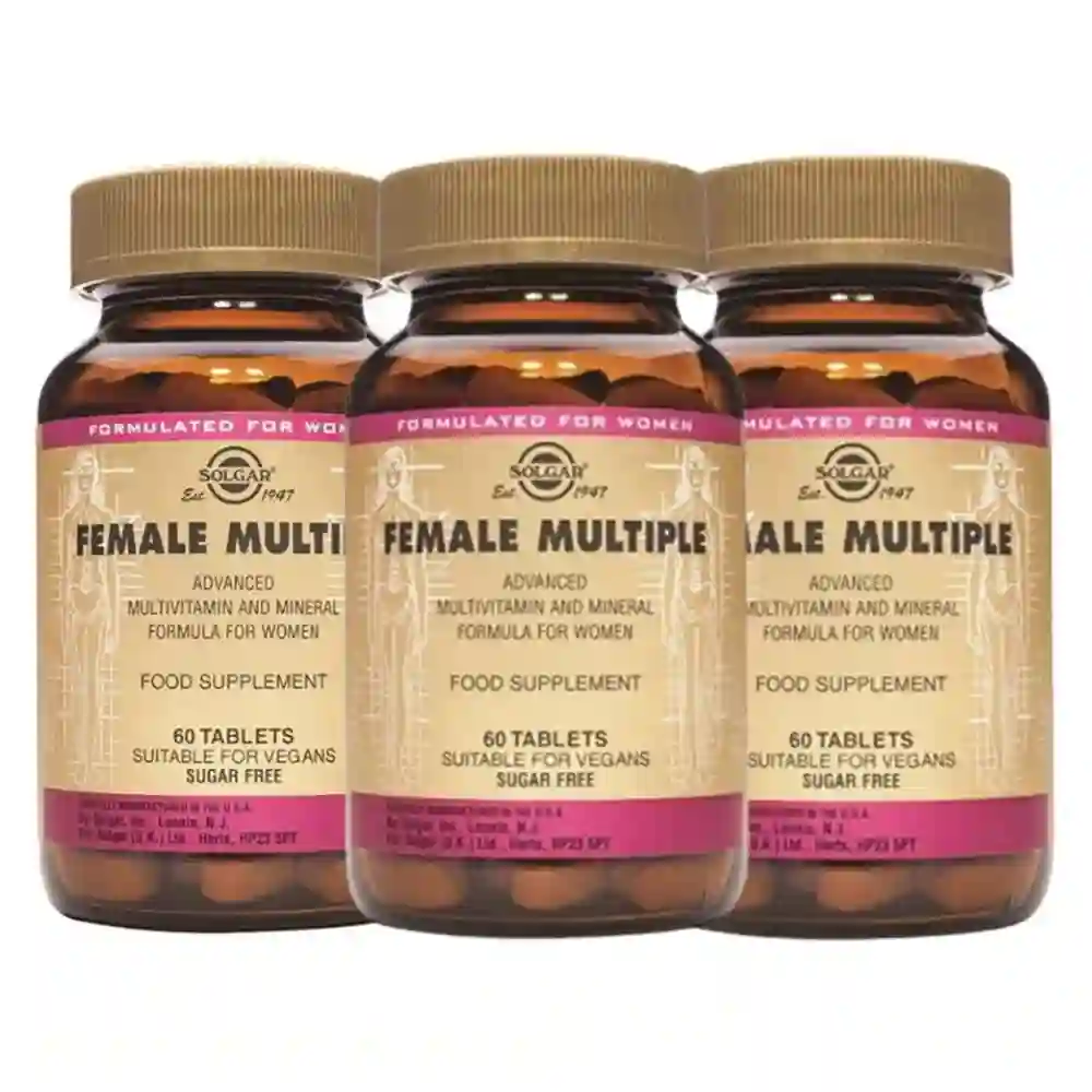 SOLGAR FEMALE MULTIPLE 3 X 60 TABLETS TRIPLE!