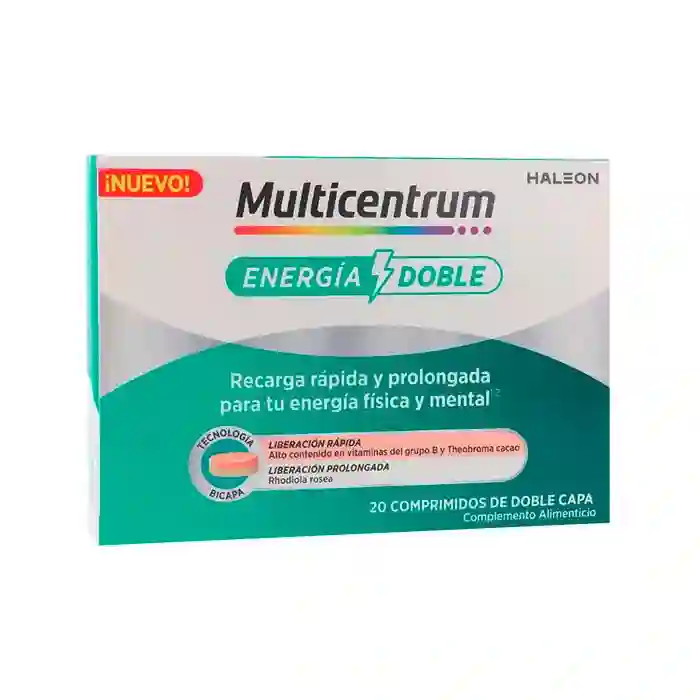 Multicentrum Energía Doble 20 comprimidos