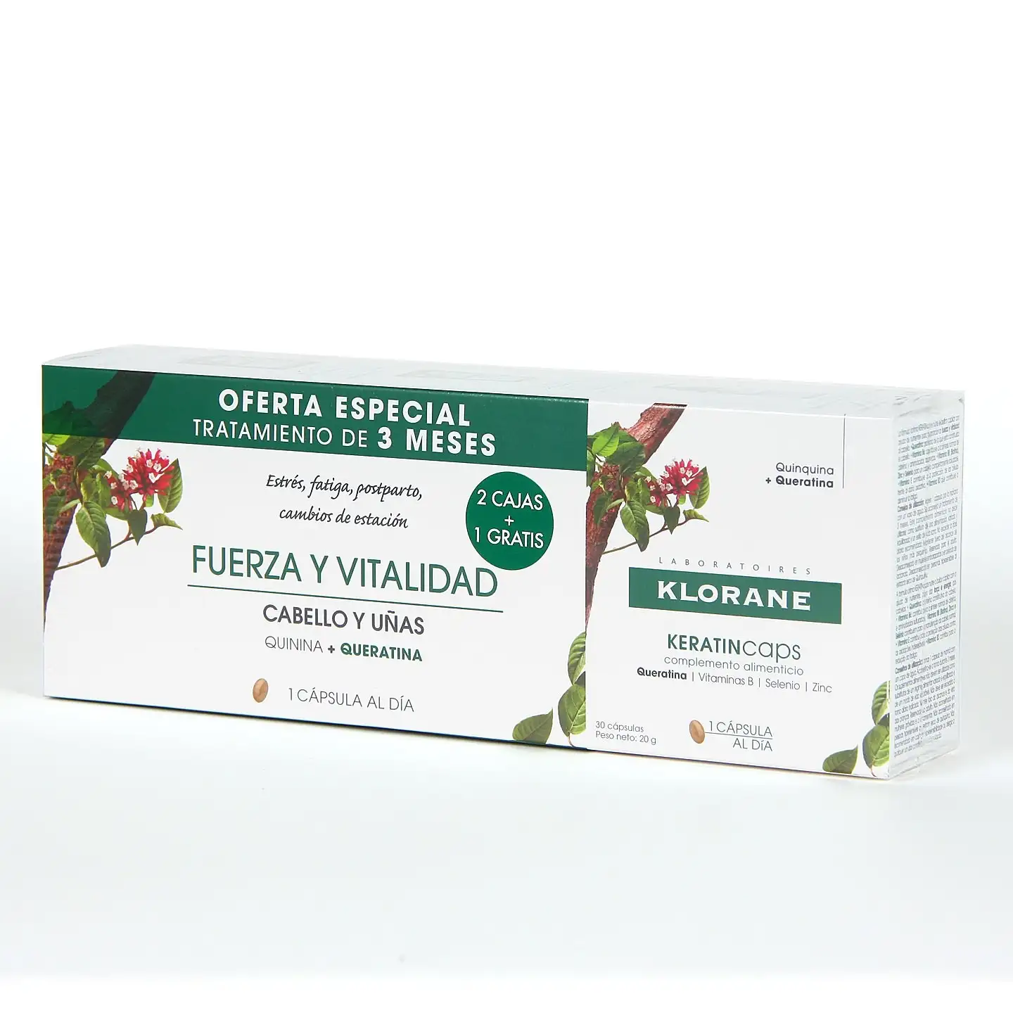 Klorane Trio Keratincaps 3 x 30 Cápsulas