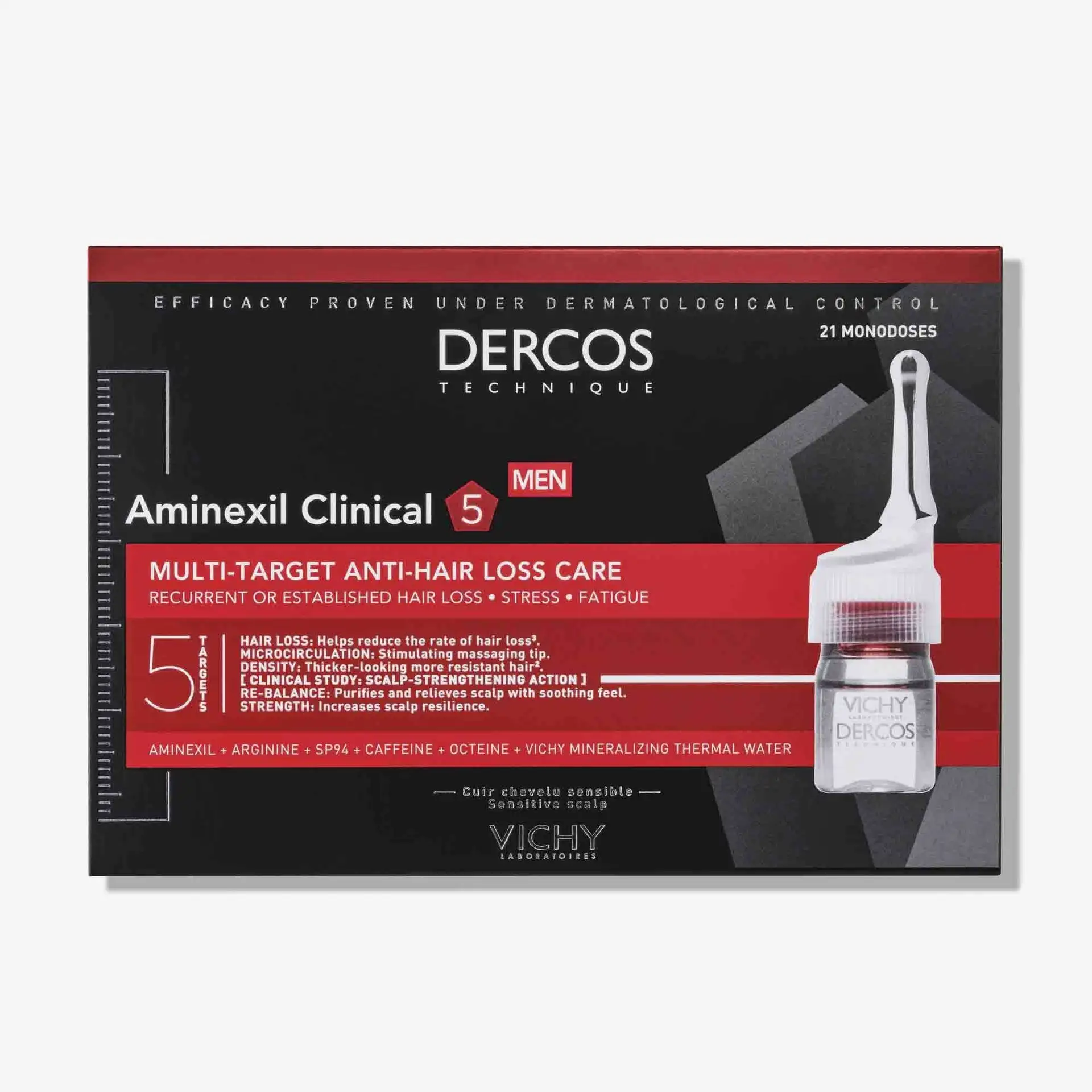 Vichy Dercos Aminexil Clinical 5 Hombre 6 ml 21 Monodosis