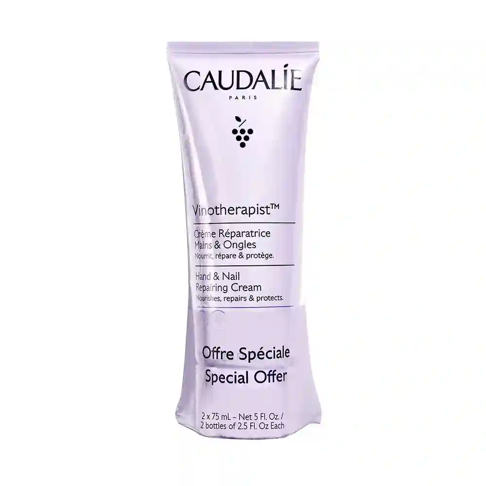 Caudalie Vinotherapist Crema Reparadora para Manos y Uñas 2x75ml Duplo