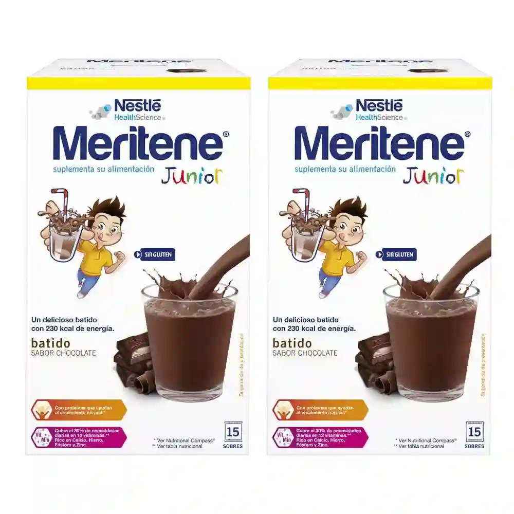 Meritene Junior Chocolate Slope 2 x 15 envelopes DUPRO!