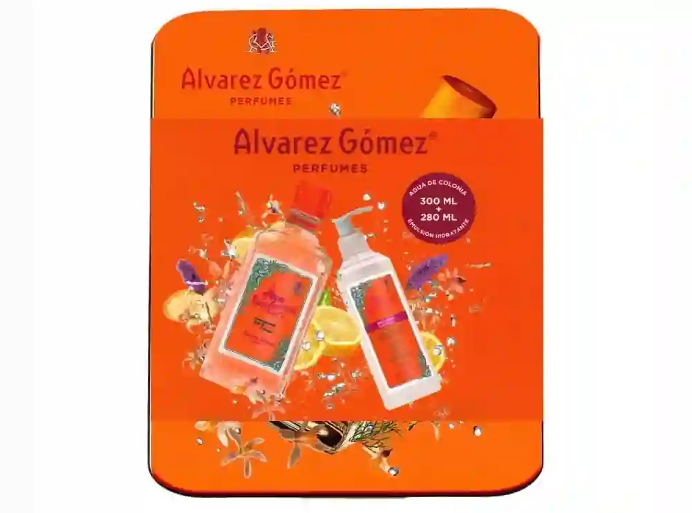 Álvarez Gómez Lata Orange Agua de Colonia 300 ml + Emulsión Hidratante 280 ml