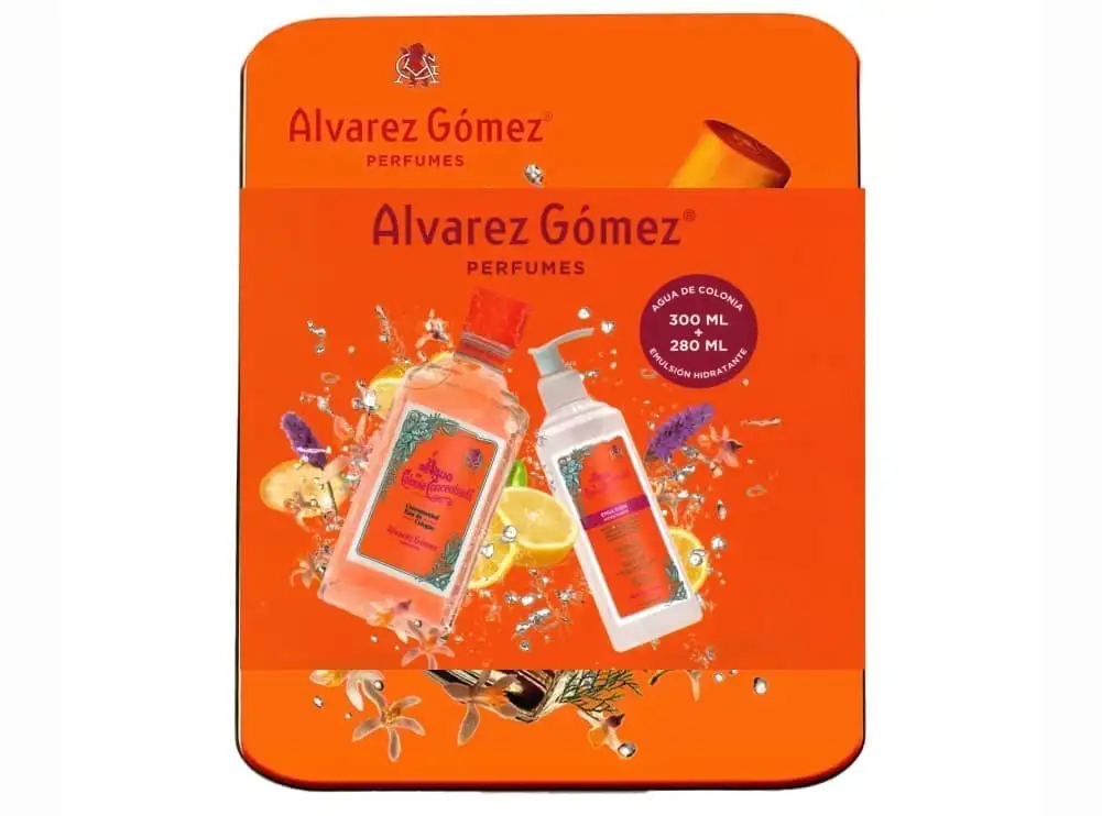 Álvarez Gómez Lata Orange Agua de Colonia 300 ml + Emulsión Hidratante 280 ml