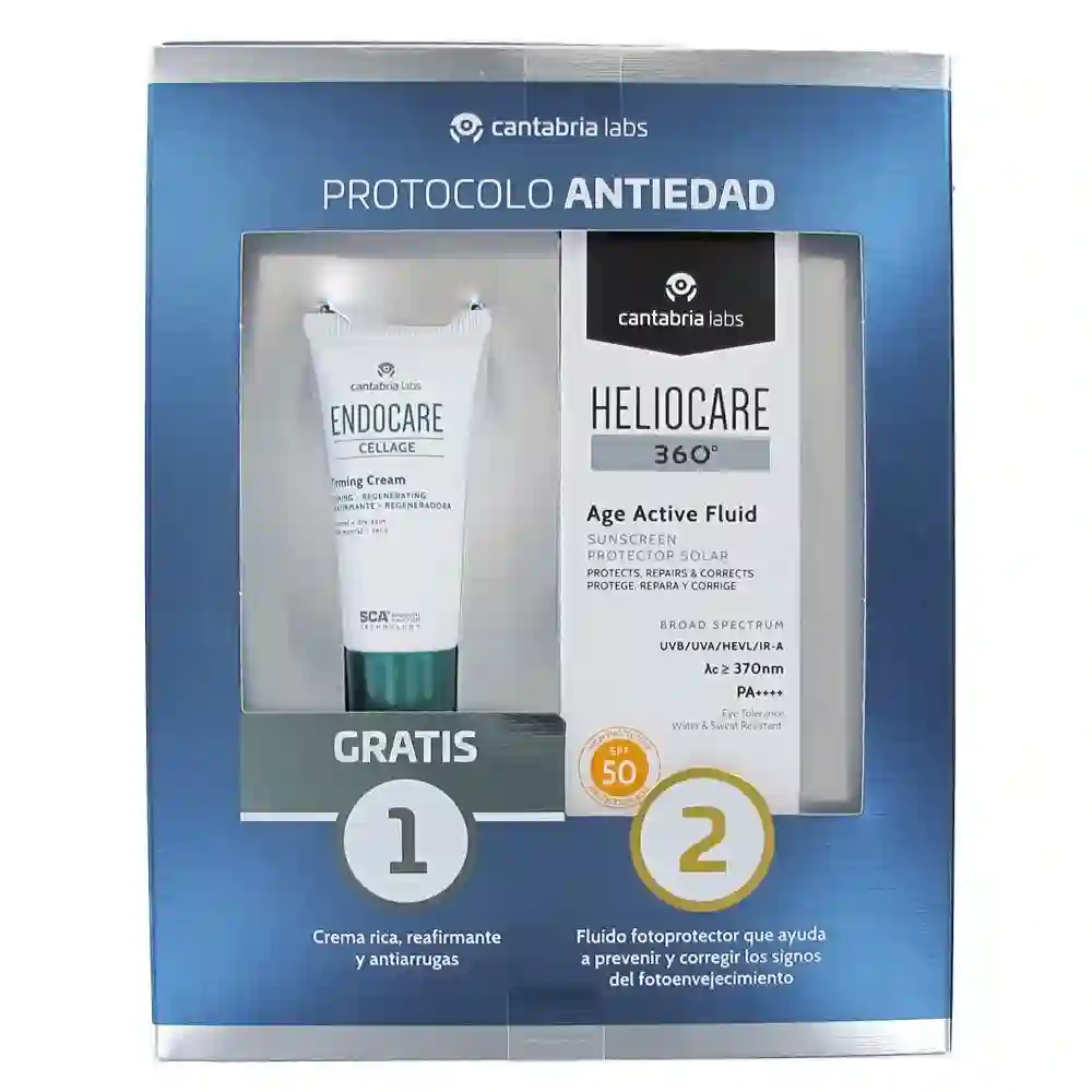 Heliocare 360 ​​Cara Age Active Fluid SPF50 + Endocare Gift