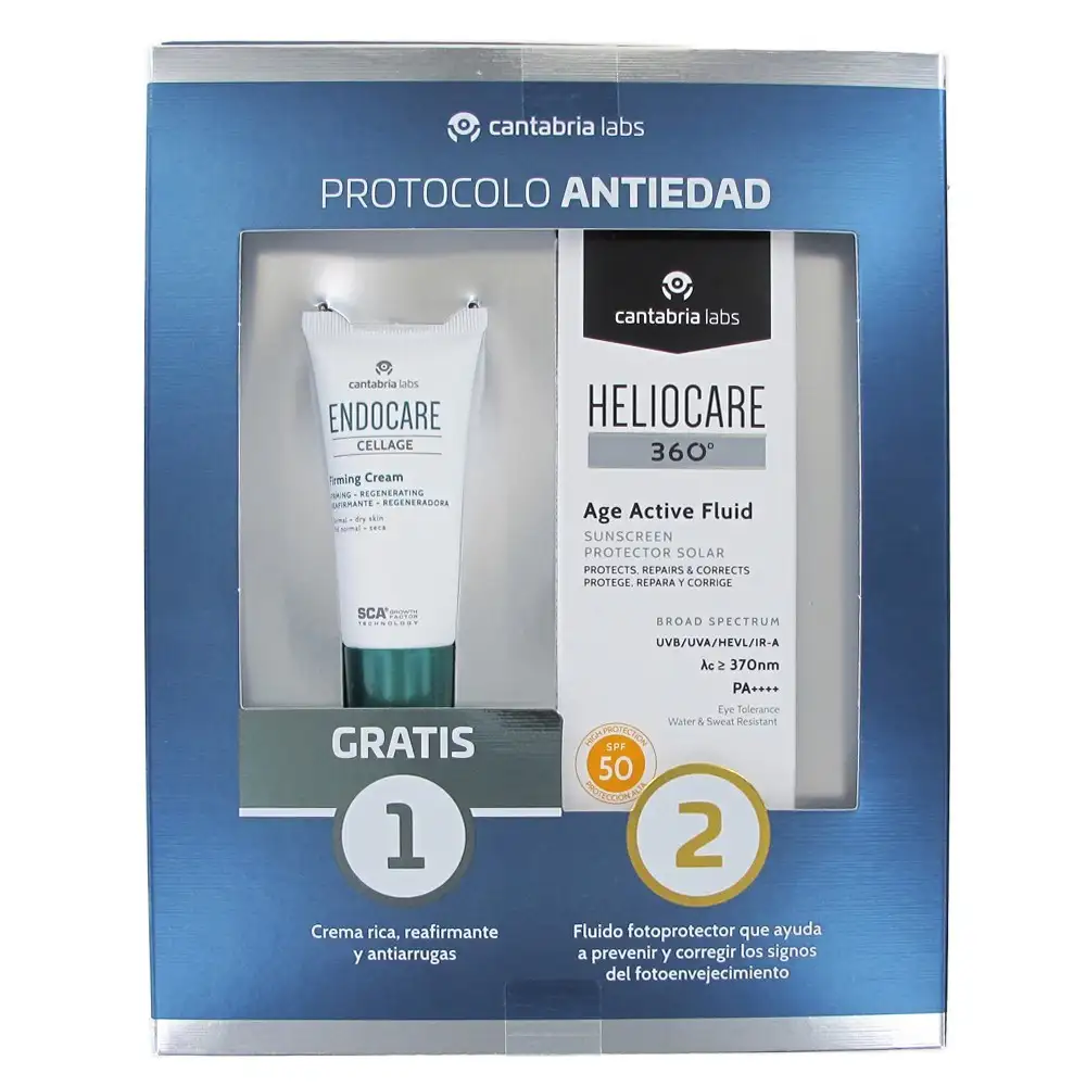 Heliocare 360 ​​Cara Age Active Fluid SPF50 + Endocare Gift