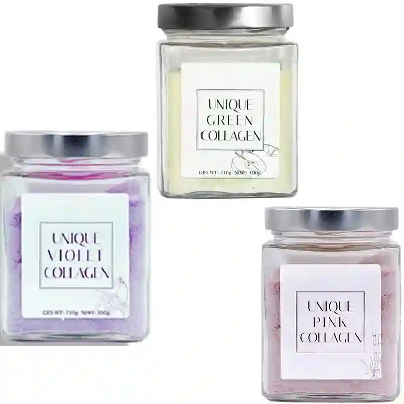 Unique Pink + Green + Violet Collagen TRIPLO!