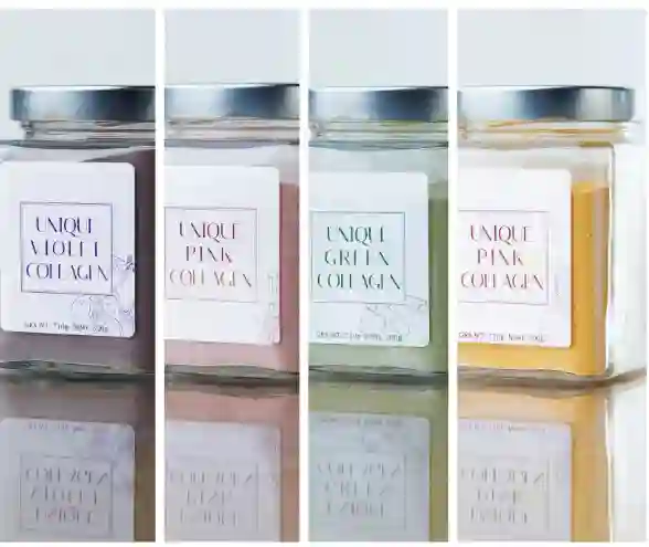 Unique Pink + Green + Violet + Yellow Collagen pack