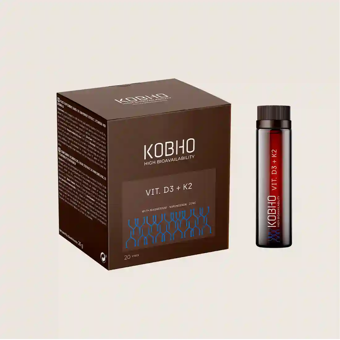 KOBHO VIT. D3 + K2 Liquid 20 Vials 25 ml