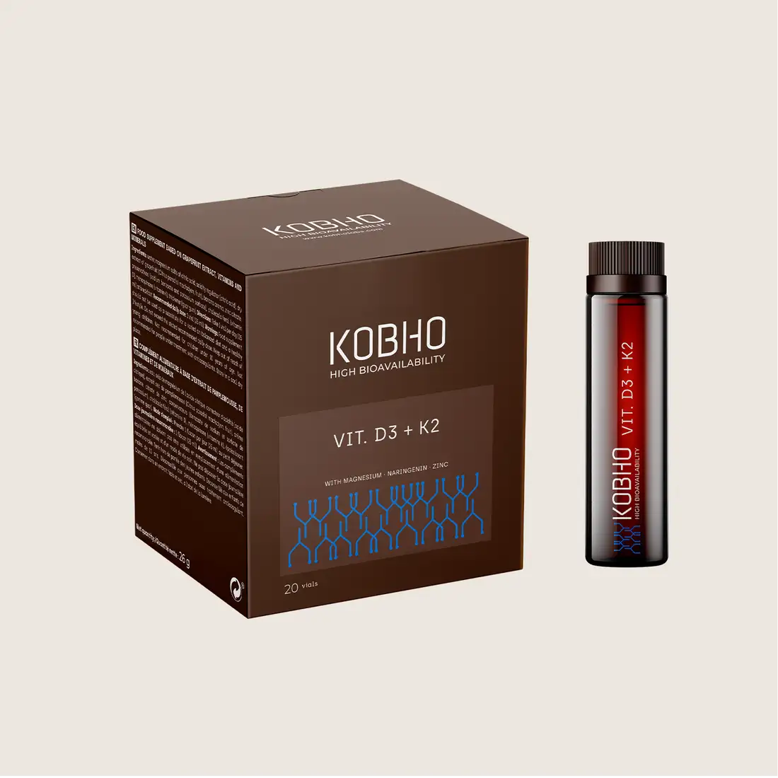 KOBHO VIT. D3 + K2 Liquid 20 Vials 25 ml