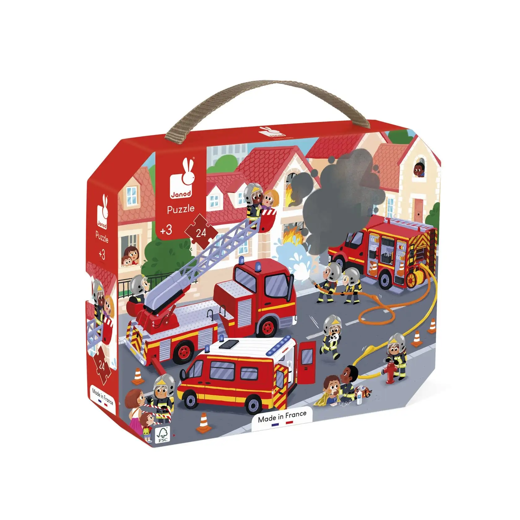 Puzzle bomberos - 24 piezas Janod - Imagen 3