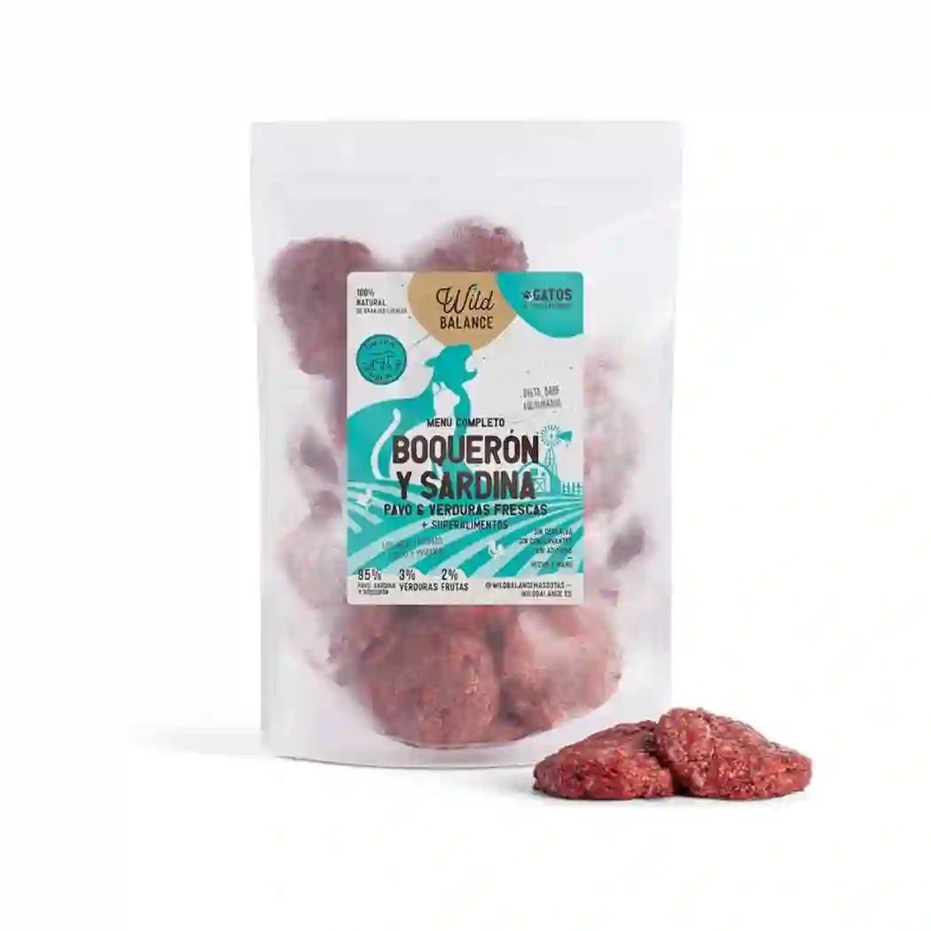 Menú BARF de Boquerón y Sardina para gatos