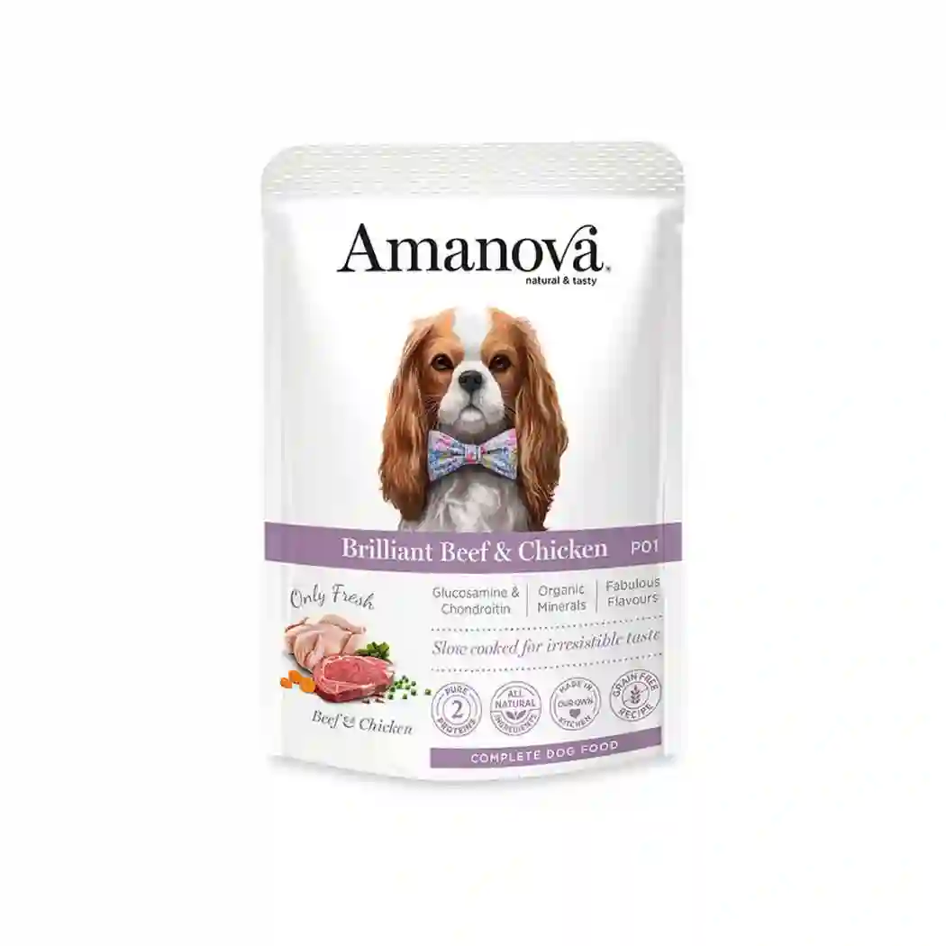 Wet Amanova Adult Dog Brilliant Beef & Chickn