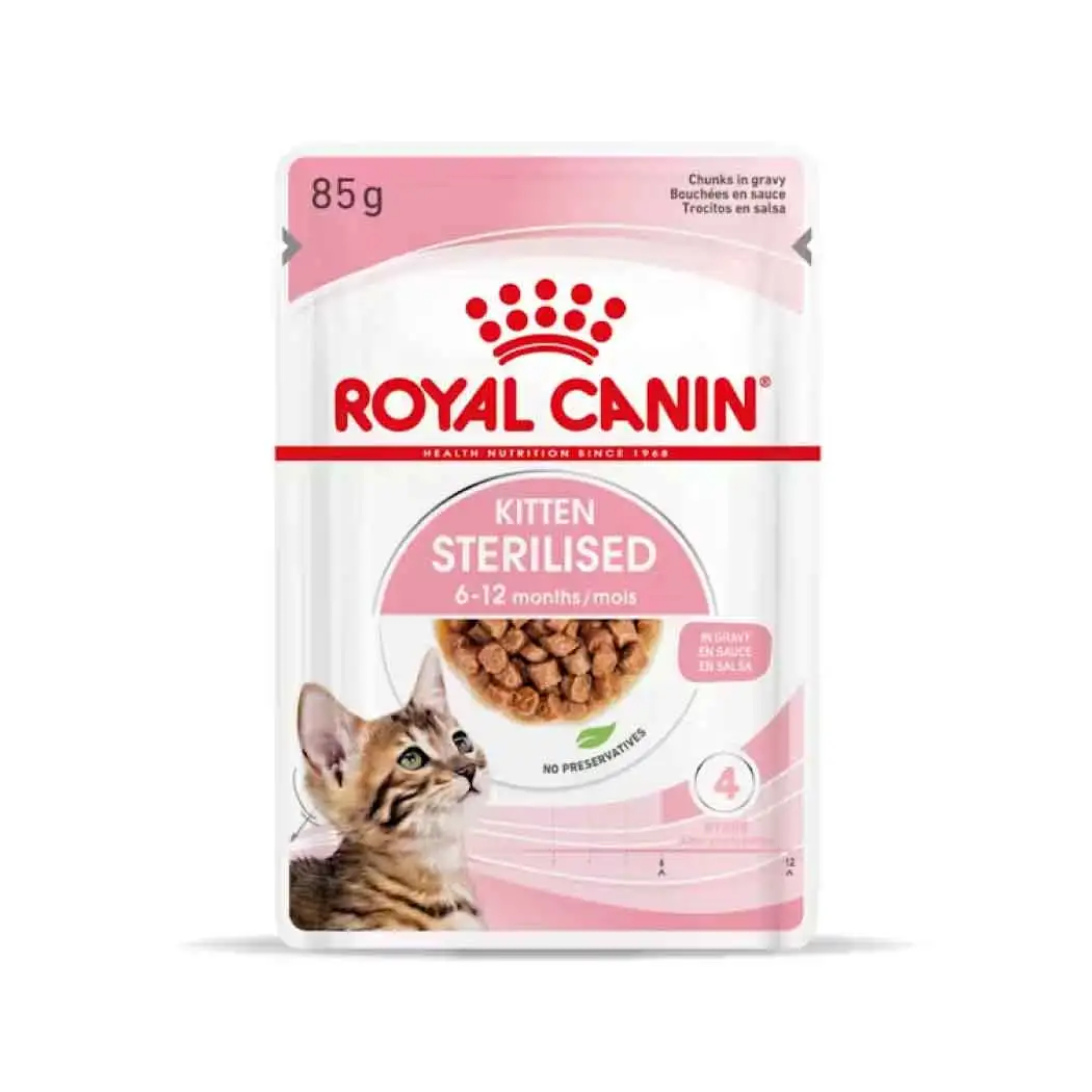 Royal Canin húmedo KITTEN STERILISED Chunks in gravy 85g