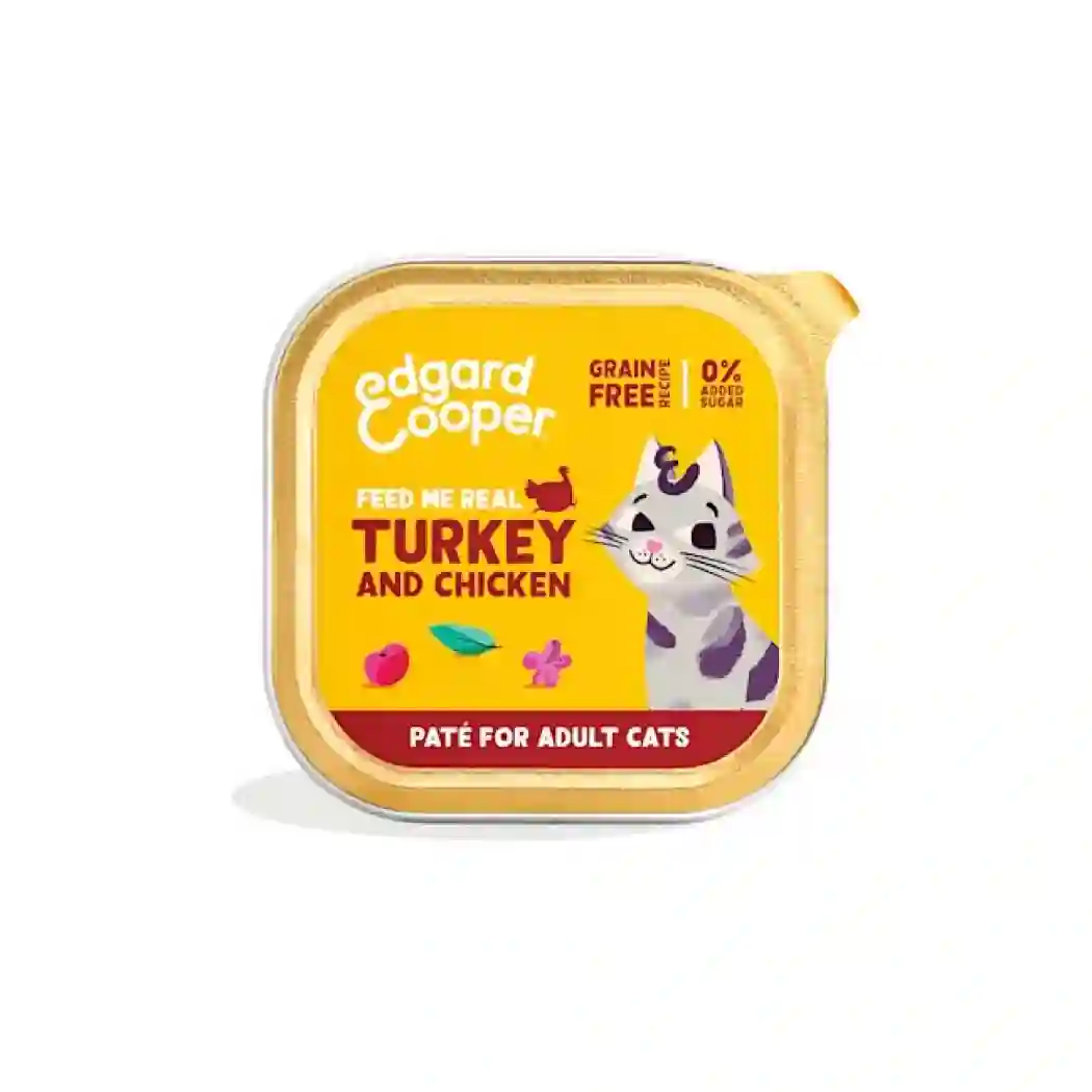 Edgard & Cooper Cat Tarrina with turkey and chicken in pate 85 g