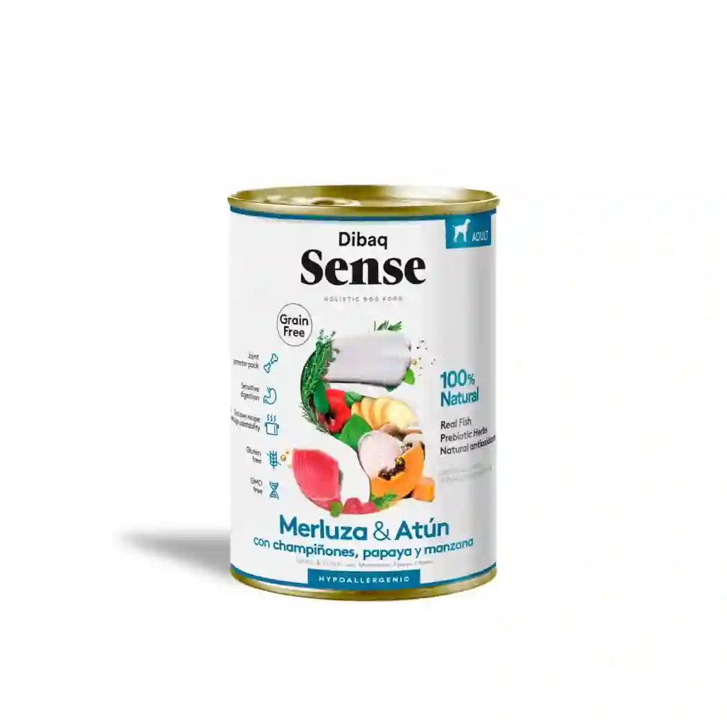 Dibaq Sense can hake and tuna 380g