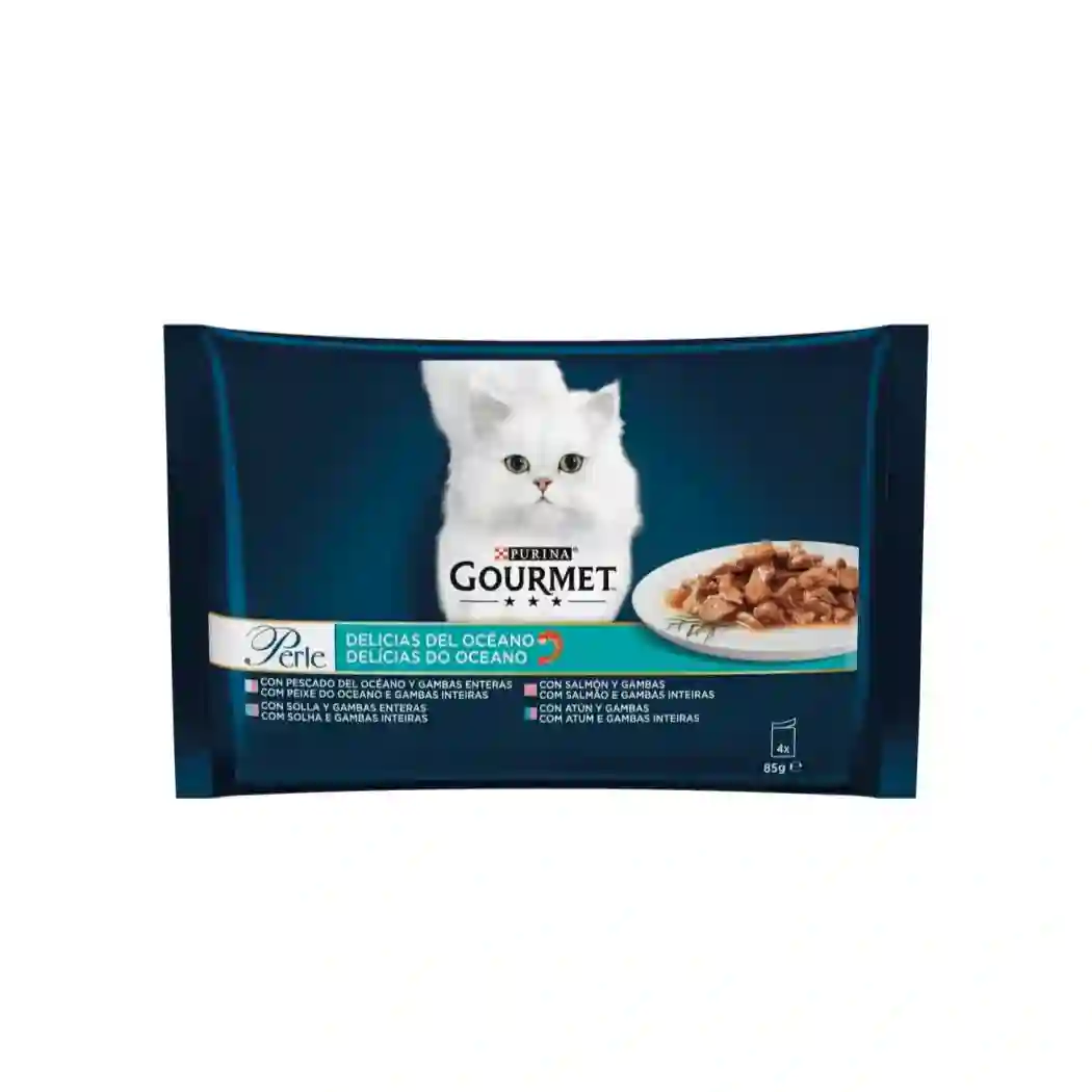 PURINA GOURMET GATO PERLE DELICIAS DEL OCEANO PACK 4X85G