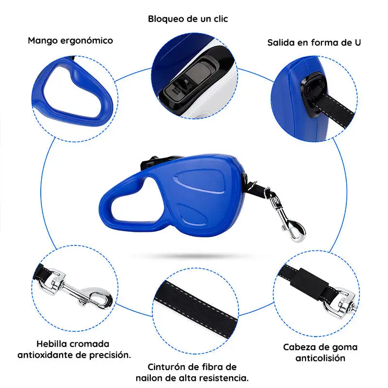 Correa para perros retráctil tradicional - Imagen 3