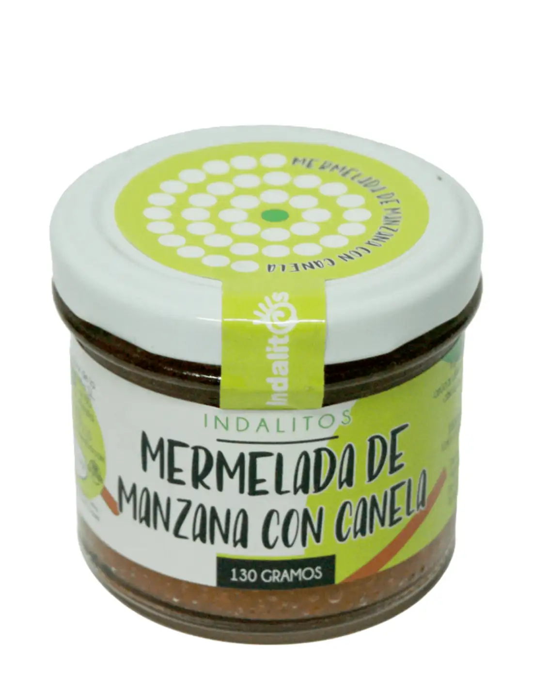 Indalitos Mermelada de Manzana Verde con Canela - Tarro 120 gr.