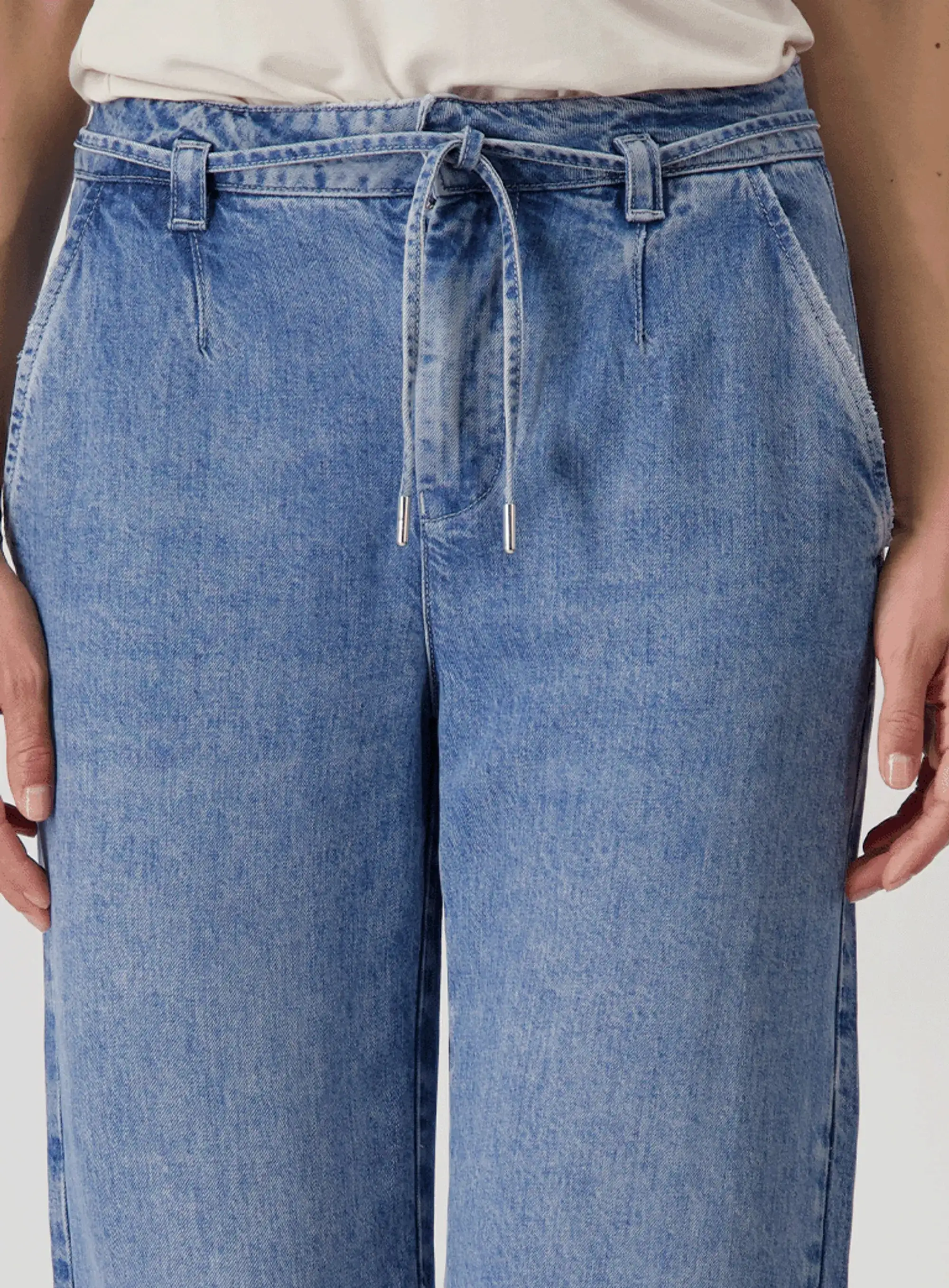 Pantalón MONARI de lyocell azul - Imagen 3