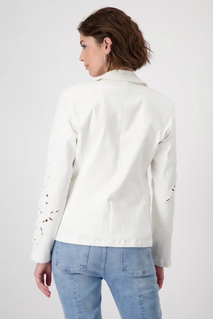 Chaqueta MONARI blanca perforada - Imagen 2