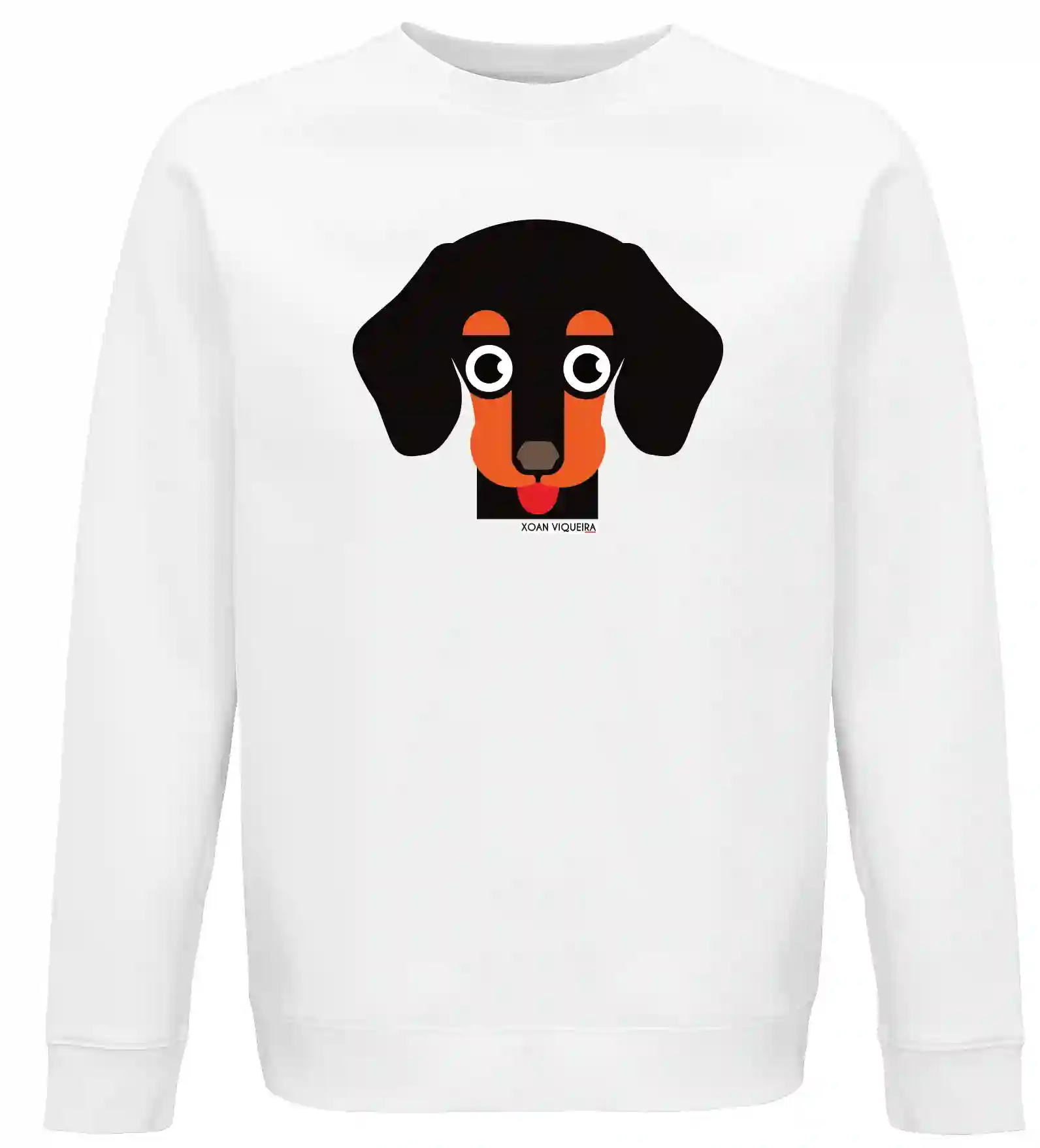 Sudadera blanca teckel