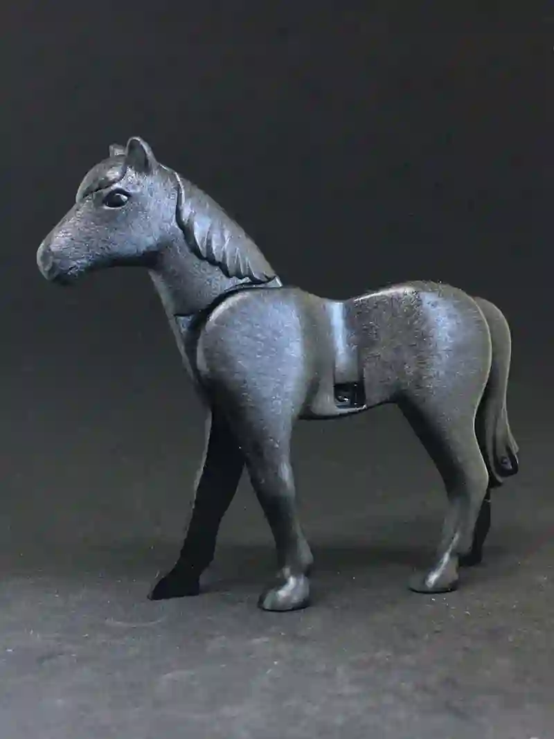 A_0174 Caballo V2 Negro Crin Negra