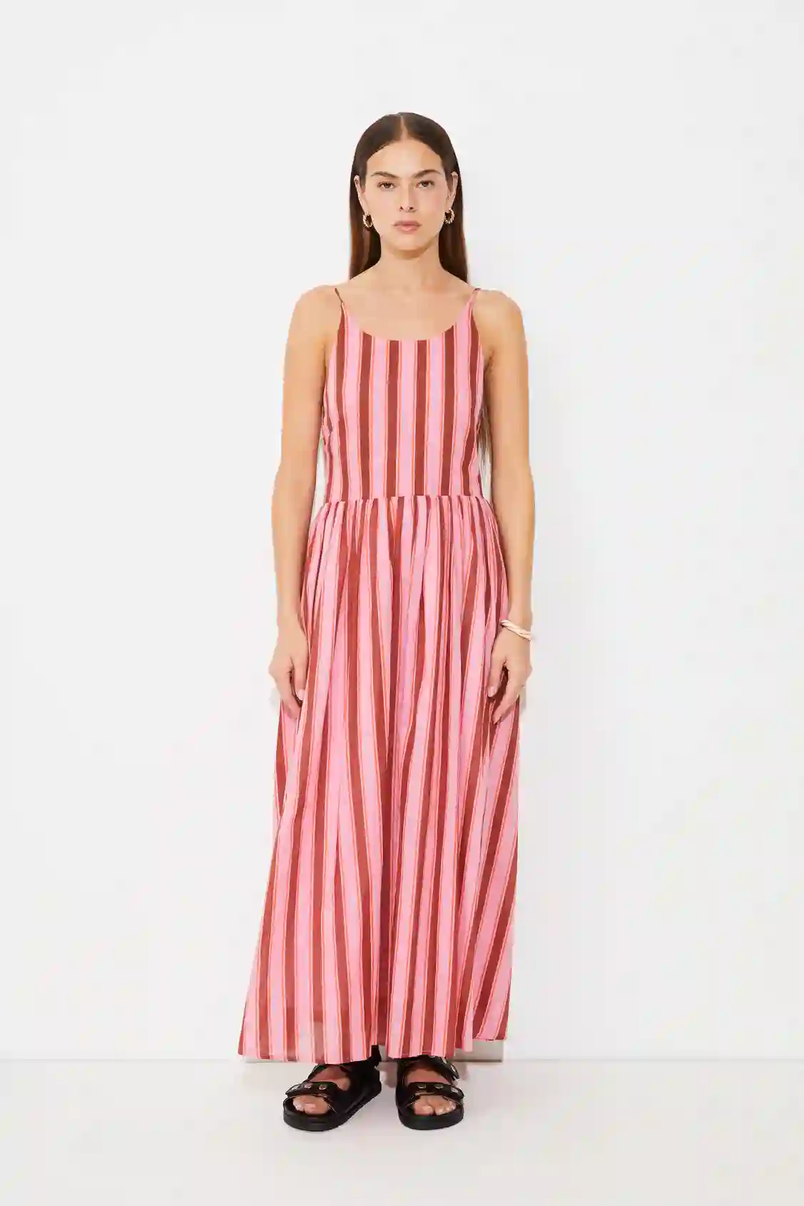Fine pink brace dress