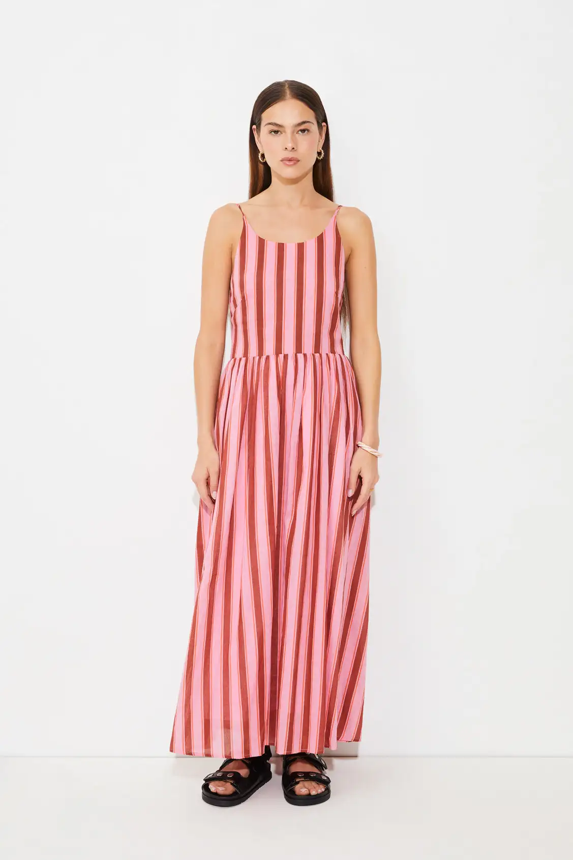 Fine pink brace dress