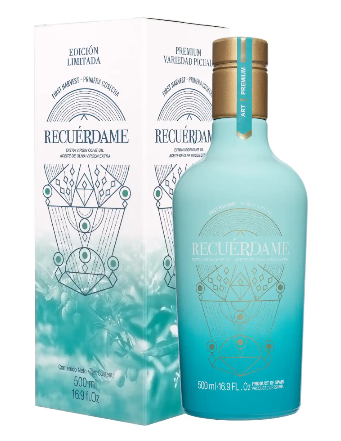 6x Recuérdame Picual - Botella de vidrio 500 ml.