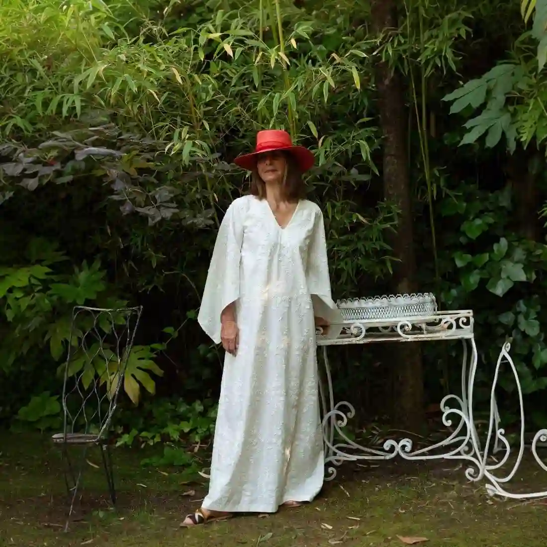 Caffa Amira White cotton embroidery
