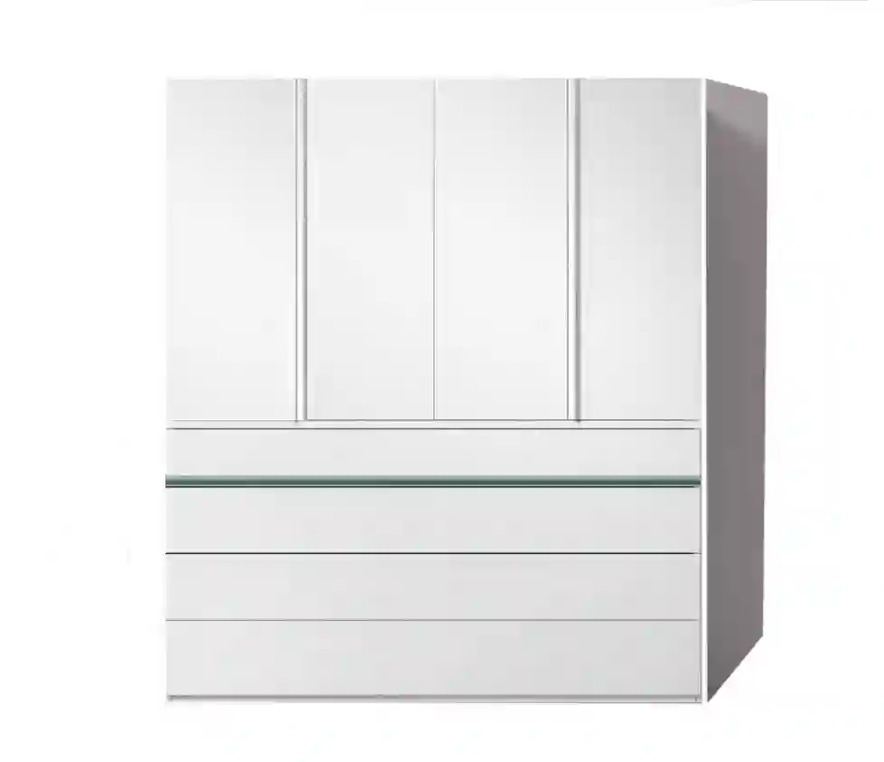 Horizontal folding bed with closet