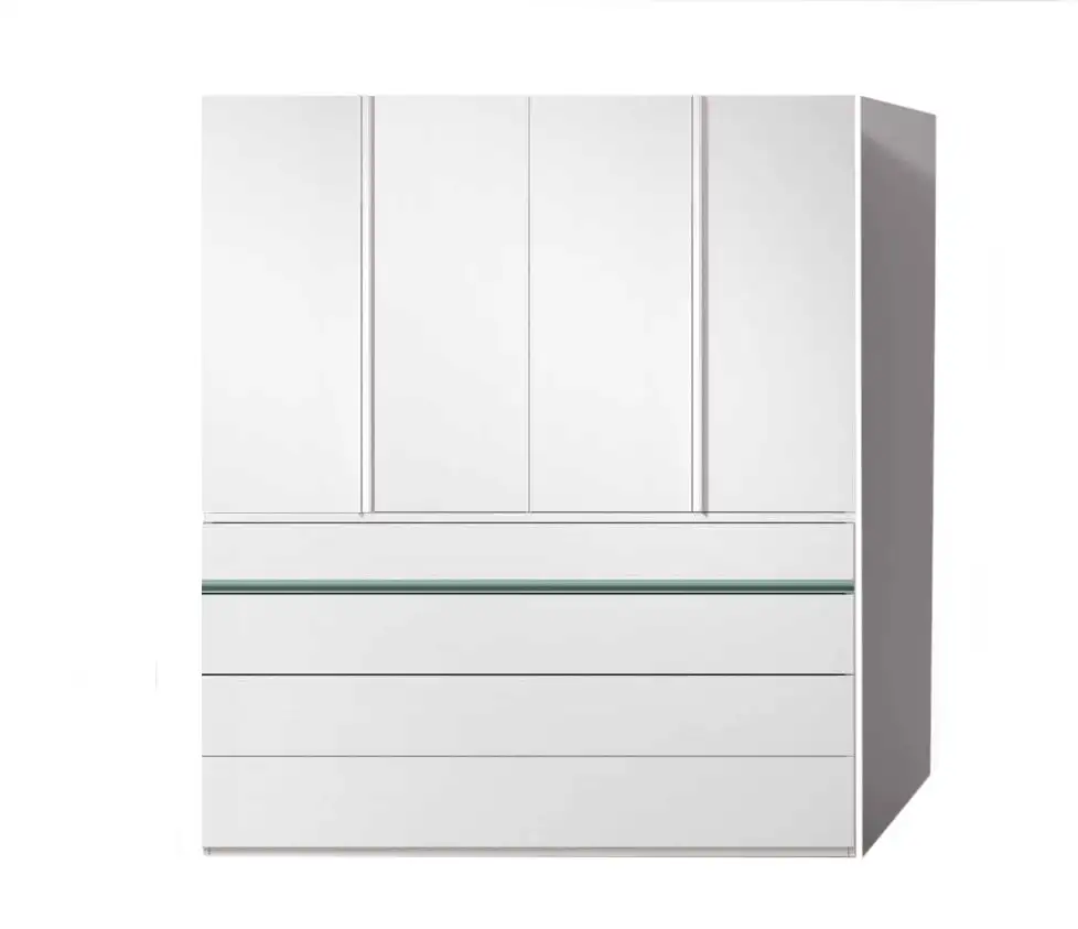Horizontal folding bed with closet