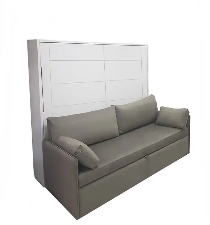 Horizontal folding bed lacquered marriage with sofa