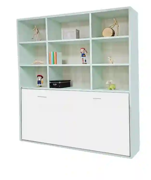 Cama abatible individual con  estantería