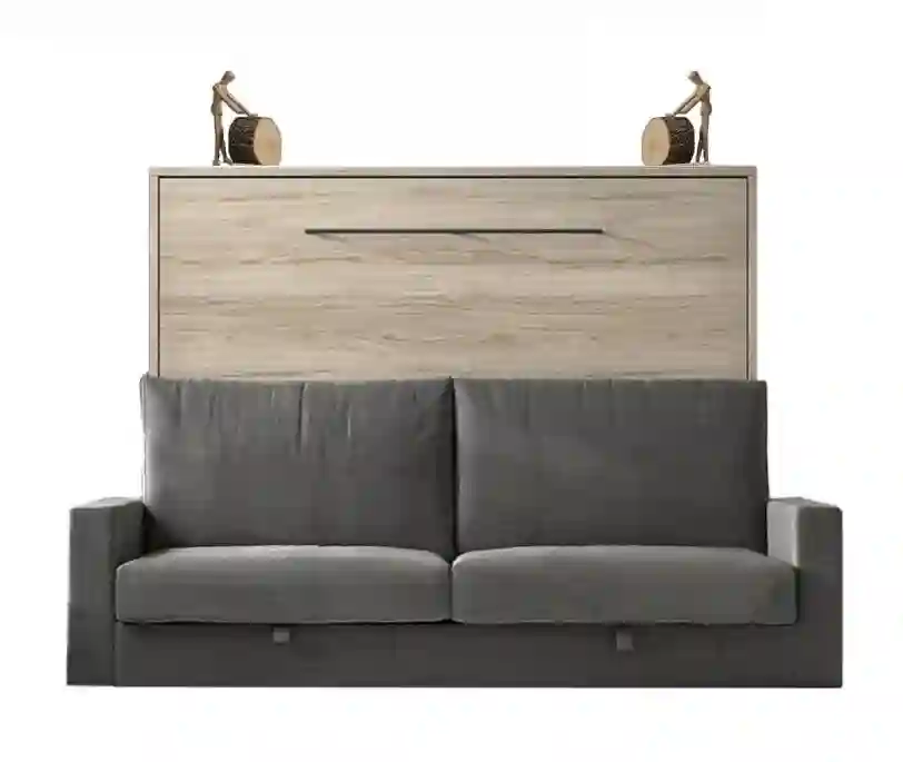 Horizontal folding bed marriage with sofa