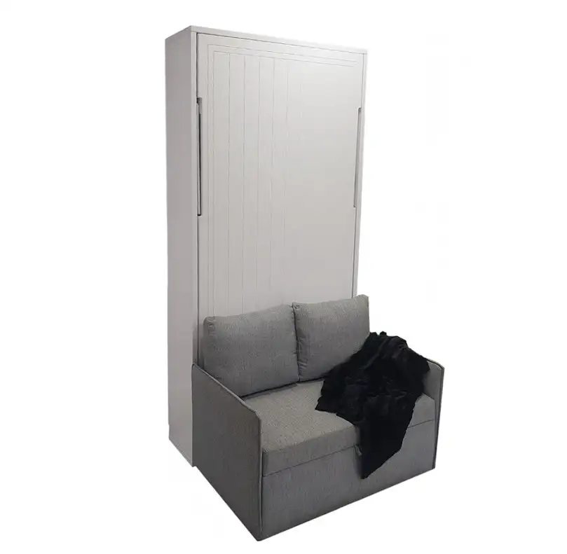 Individual lacquered vertical bed with sofa